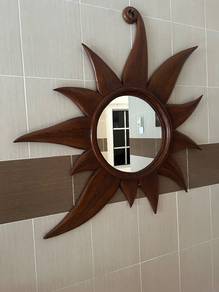 NO DAMAGE- Kayu Jati Flower Design Mirror