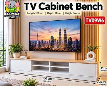 TV09W6 New * Almari TV Kabinet 6' TV Cabinet Bench