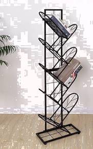 BLACK / Metal Book Display Rack