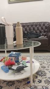 meja cermin bulat ikea