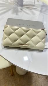 NEW BNIB Charles & Keith LONG WALLET CREAM