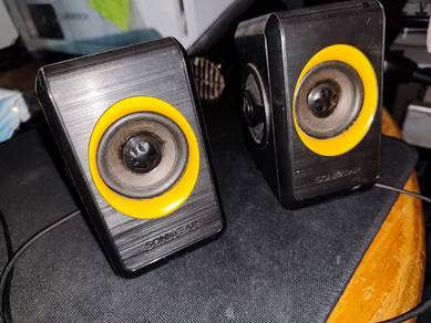 speaker 3mm sonicgear stereo usb computer pc 