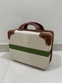 Mini Travel Suitcase Cosmetic Case Cream Green