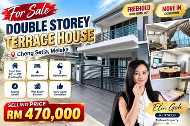 Melaka Cheng Setia Double Storey Terrace Freehold Renovated