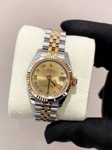 2014 Rolex Lady Datejust 18k 750 Yellow Gold