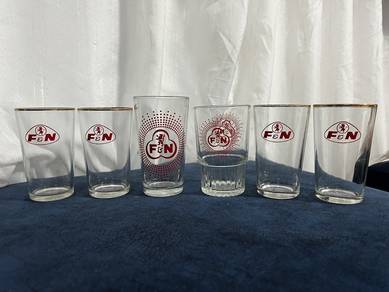 Vintage antique F&N glass