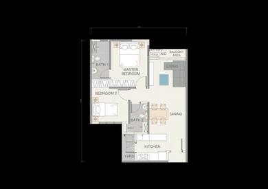 [2 Room Basic] New Condo Opposite Eko Cheras Mall & MRT Mutiara