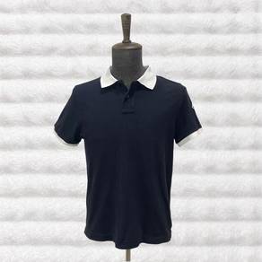 Moncler Polo Navy with Sleeve Logo