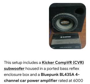 speaker kicker subwoofer amplifier
