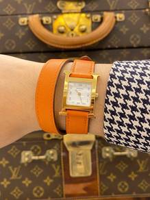 Hermes Heure H Orange Double Tour REF HH1.201
