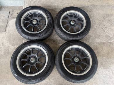 Rim advan RS-D 15 inch tayar 98% persona blm flx