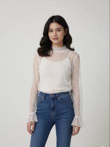 Taobao White Lace Top Innerwear Women