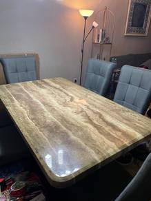 Meja Makan Marble 6 seater
