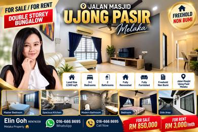 Melaka Ujong Pasir Double Storey Bungalow Fully Furnished