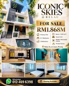 4-Storey Luxury Villa Iconic Skies, Relau, Penang For Sale
