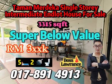 CASHBACK 110k Full Loan Taman Merdeka Single Storey House With Land