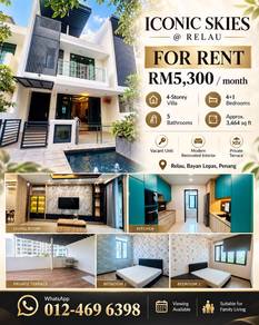 Luxury Villa Iconic Skies, Relau, Penang For Rent