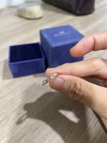 Swarovski crystal rose gold ring