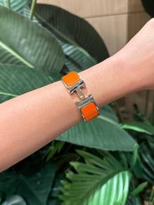 Hermes Clic Clac H Bracelet In Orange