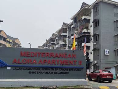 3 bilik Apartment di Sek 25, Shah Alam.