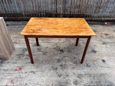 4x2.5ft Solid Wood Dining Table Meja Makan Kayu