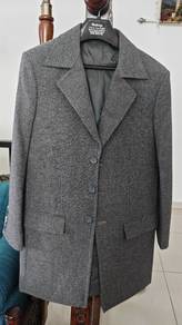 Brand New Men's Grey Wool Blend Overcoat / Blazer 