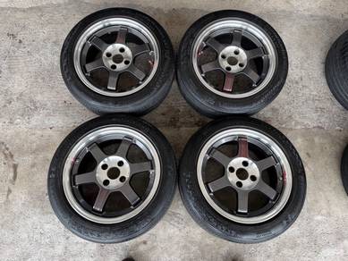 Rim te37 cutting japan 15 inch tyr continental