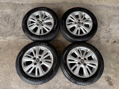 Rim original vios 15 inch tayar toyo 95% tahun 25