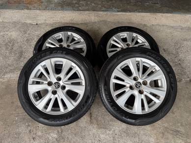 Rim original vios 15 inch tayar toyo 95% tahun 25