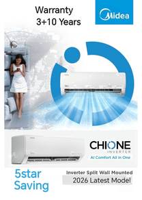 Midea 1hp 5star inverter aircond baru + pasang