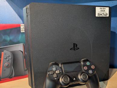 Used PS4 Slim 500GB 1 Controller Ori, Terima Trade