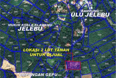 2 Lot Tanah Rata & Berbukit Ada Sungai Jernih Ulu Jelebu - Klawang