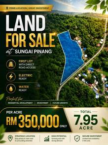 7.95 Acre Land at Sungai Pinang, Batu Kawa for Sale