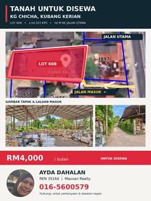 (Chicha,Kubang Kerian) Tapak Tanah untuk Di sewa,Lokasi Strategik