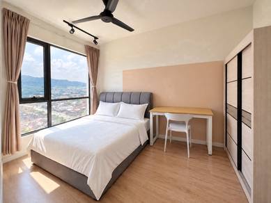3 Min Walk MRT & Mall, Fully Furnished Middle Room, EMERALD 9, CHERAS!