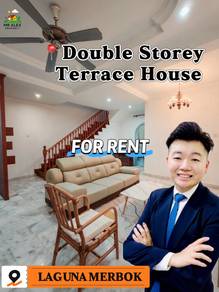 【FOR RENT】Double Storey Terrace House📍Laguna Merbok Near C-Mart