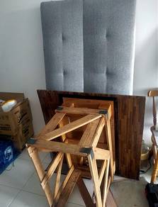 SOFA BED 3 SEATER+SOLID PALLET Wood CRAFT TABLE