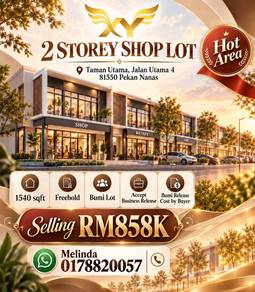 Good for investment! Taman Utama Pekan Nanas 2 storey shop office