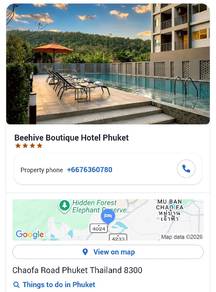 1 night at beehive boutique Phuket 