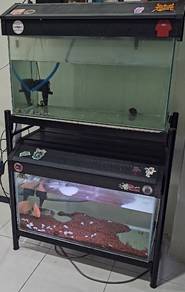 Akuarium 2.5 kaki full set