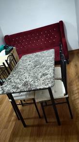 Sofa 3 seater & dining table set (4chairs)