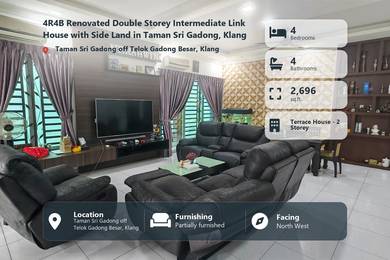 4R4B Renovated 2 Storey House with Side Land@Taman Sri Gadong, Klang