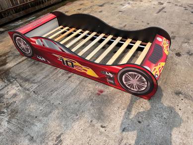 Race Car Katil Single Bed Frame Wooden