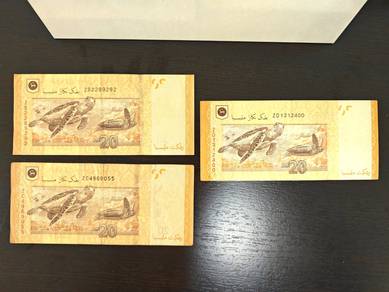 Malaysia RM20 Replacement ZB, ZC & ZD Banknotes