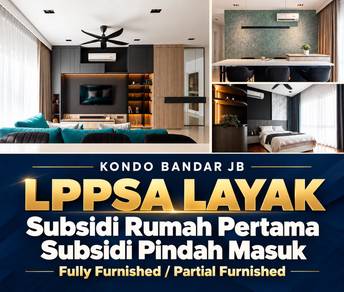Kondo JB|LPPSA Layak, Subsidi First Home & Pindah Masuk, Free Perabot