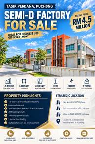 1.5Sty Semi-D Factory in Tasik Perdana Puchong