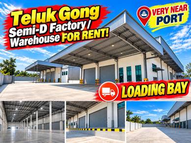 Teluk Gong Semi-Detached Factory / Warehouse For Rent with Loading Bay