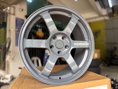 Sport rim baru TE37 18 inch nano grey promo