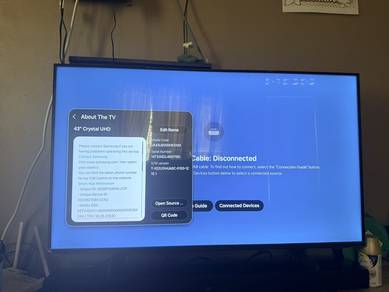 TV Samsung 43” CRYSTAL UHD