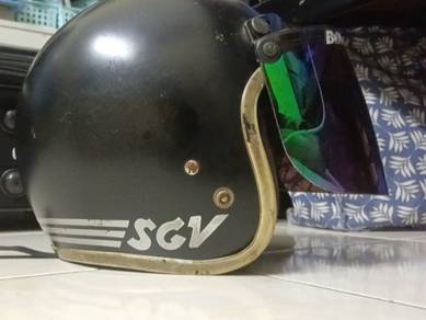 Helmet SGV Original Vintage + Visor BIKKO Rainbow